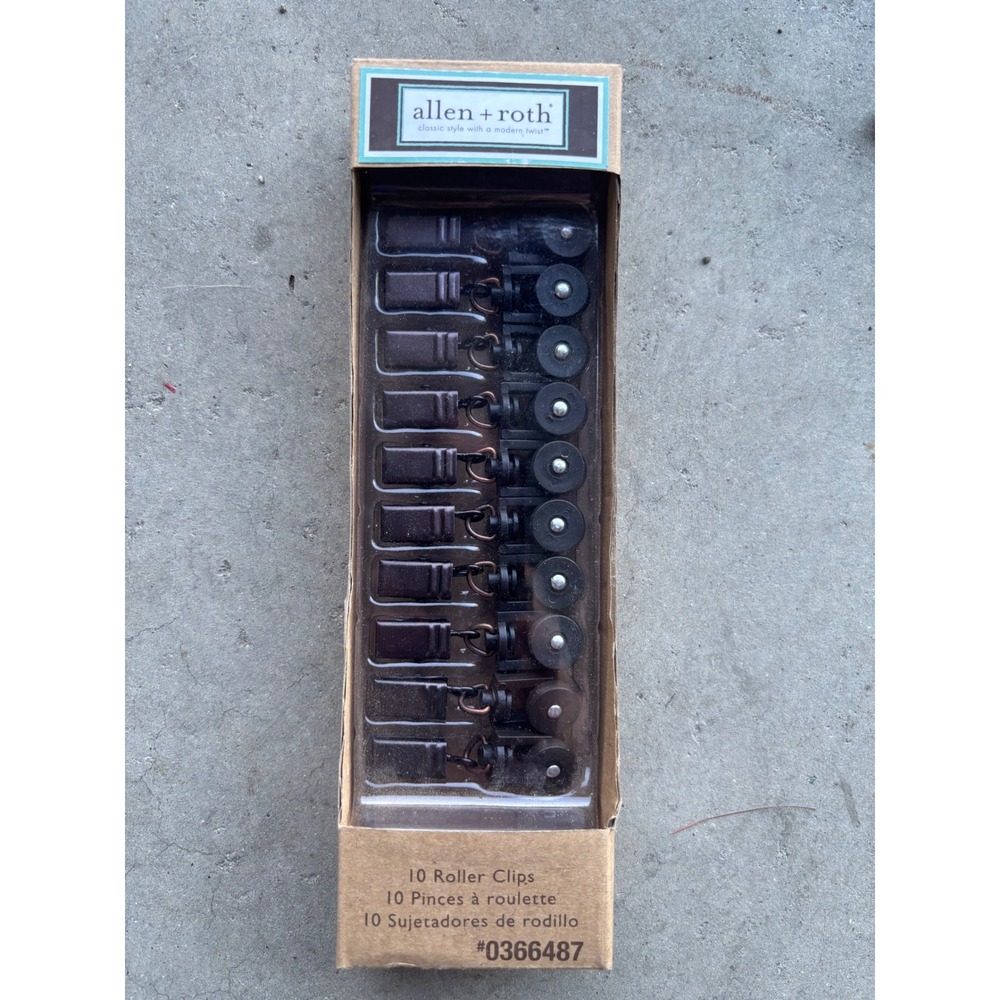 allen + roth 10 Roller Clips Specialty Bronze Finish Traverse Rod Hooks 0366487